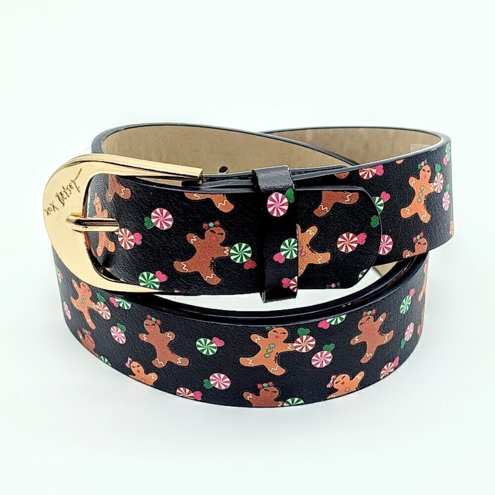 Betsey Johnson Holiday Gingerbread Man Peppermint Candy Belt NWT